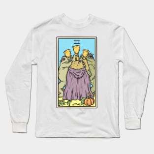 Three of Cups Toad Tarot Long Sleeve T-Shirt